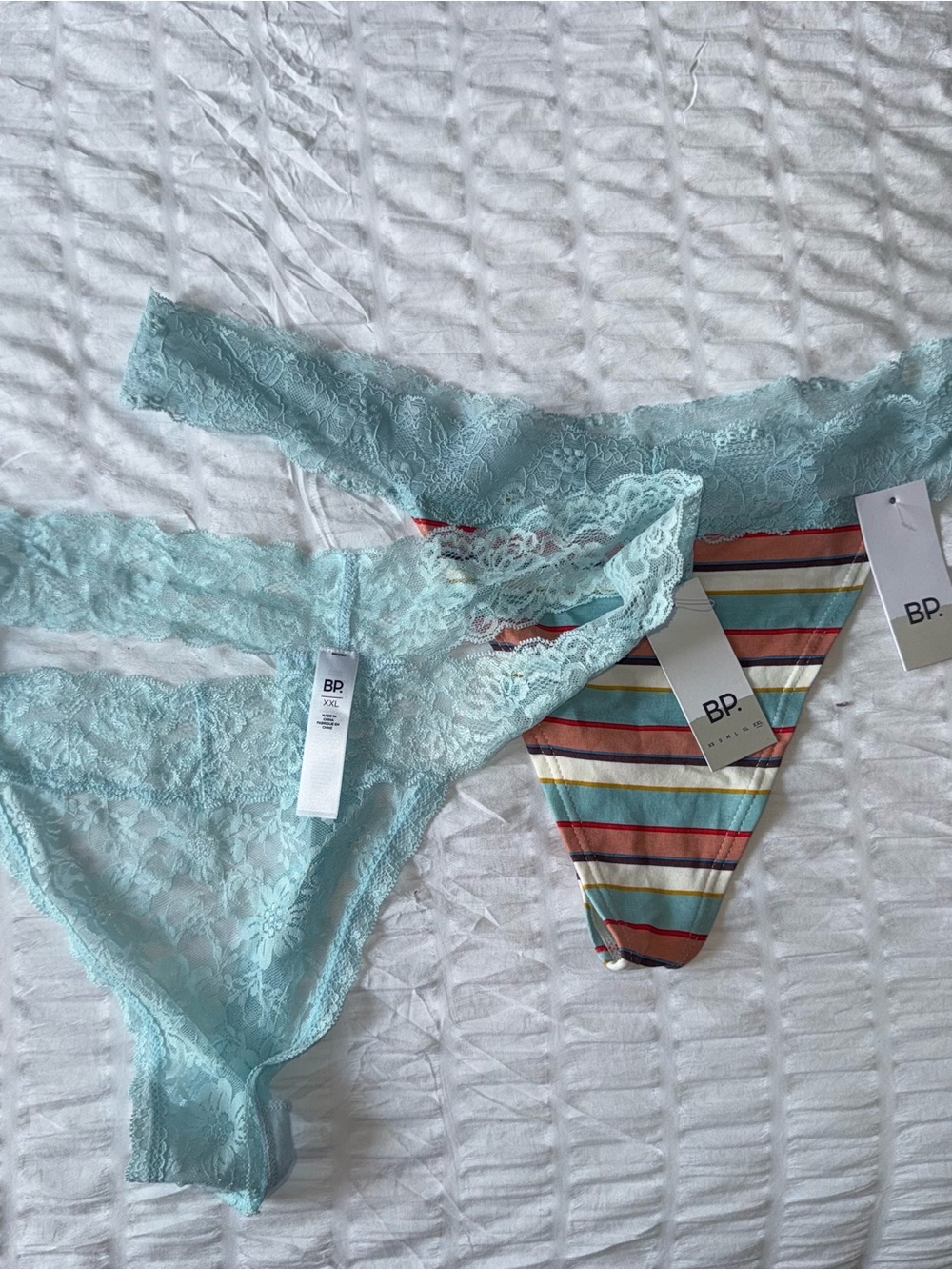 Bp Panties 2 Pair Size XXL Lace Thongs NWT